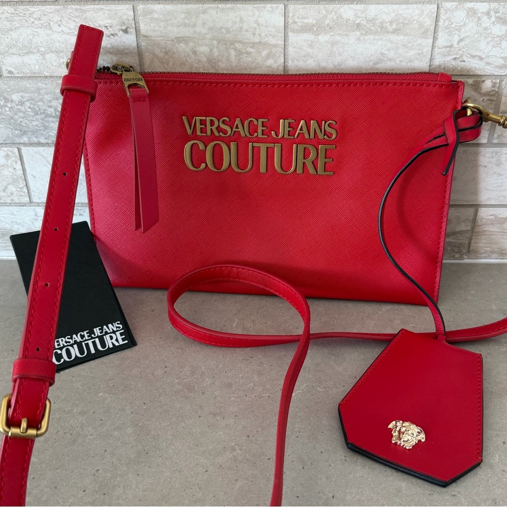 Versace Jeans Couture Vibrant Red Crossbody Bag with tags